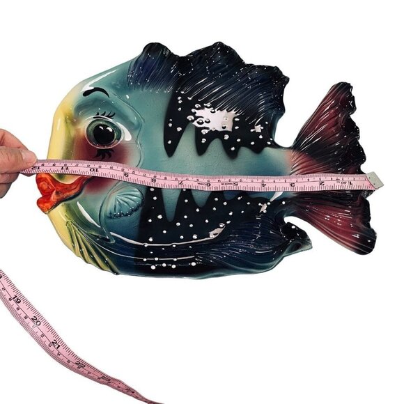 Ryan Charles Platter Multicolor Hand Painted Ceramic Fish 2001 - Picture 6 of 9
